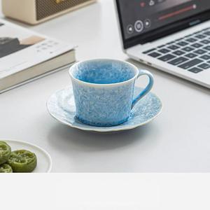 Ensemble tasse à thé et soucoupe en céramique émaillée en cristal tourné au four, idéal pour la maison et le bureau - Product Image 4