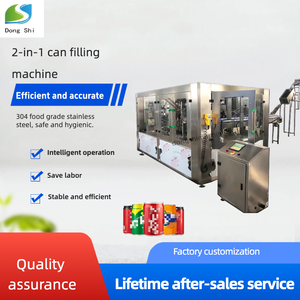 Ligne de machines de remplissage et de scellage de canettes en aluminium PET pour jus, boissons gazeuses, machine de remplissage de canettes en aluminium, ligne de production de boissons en canettes - Product Image 1