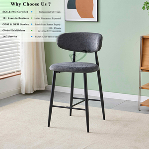 Chaise <span class=keywords><strong>de</strong></span> bar OKAY Furniture Direct, vente en gros, <span class=keywords><strong>tabouret</strong></span> <span class=keywords><strong>de</strong></span> bar moderne, chaise <span class=keywords><strong>de</strong></span> bar minimaliste en tissu microfibre - Product Image 1