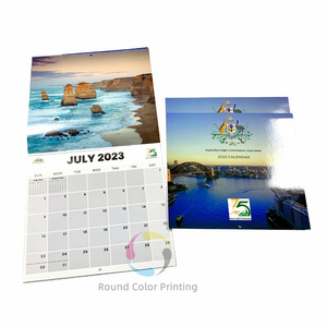 Impression <span class=keywords><strong>de</strong></span> calendriers colorés personnalisés en usine, <span class=keywords><strong>calendrier</strong></span> mural bon marché pour le bureau, planning personnel - Product Image 5