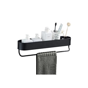Wall Mounted Aluminum <b>Storage</b> <b>Rack</b> Wall Bathroom Shelves Towel Holder <b>Shower</b> Caddy - Product Image 2