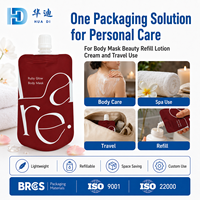 Emballage de recharge 500 ml 1 L 2 L, poche souple avec bouchon à vis en film EVOH PE pour détergent et shampoing, destinée aux exportateurs et distributeurs