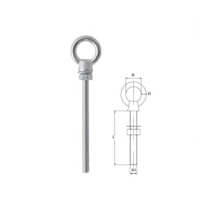 <span class=keywords><strong>Perno</strong></span> de <span class=keywords><strong>Ojo</strong></span> de Acero Galvanizado Estándar DIN <span class=keywords><strong>con</strong></span> Tuerca y Arandela, Rosca UNC, Empaquetado en Bolsa - Product Image 1