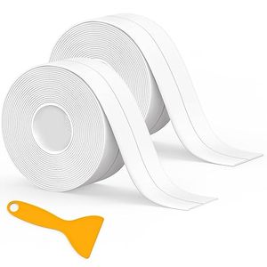 Sellador de bordes de PVC autoadhesivo acrílico, cinta de calafateo, troquelado único para baño, ducha, lavabo, lavabo, para enmascarar, ribete de suelo - Product Image 6