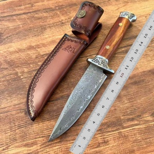 Cuchillo de hoja fija de acero inoxidable de alta calidad Flower Shadows, 200 cm, punta recta, para camping al aire libre, mango de madera, DIY, OEM - Product Image 6