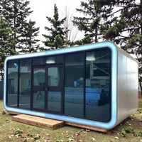 Offre Spéciale moderne luxe Apple cabine espace Capsule maison installation rapide paquet plat en acier pour les vacances utiliser en plein air bureau Pod