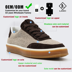 ผู้ผลิต รองเท้า Lanci Oem รองเท้าผ้าใบดีไซน์หรูหรา รองเท้าสั่งทำพร้อมโลโก้แบรนด์ รองเท้าผ้าใบลำลองผู้ชาย ขายส่ง - Product Image 1