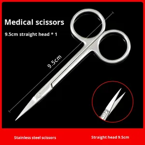 Tijeras de Ligadura para Cirugía Plástica de Doble Párpado, de Acero Inoxidable, con Mango Dorado, Cabeza Recta/Curva, para Remover Suturas Quirúrgicas - Product Image 6