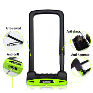 ETOOK speciale in acciaio temprato copertura in Silicone elettrico <span class=keywords><strong>moto</strong></span> <span class=keywords><strong>moto</strong></span> U blocco <span class=keywords><strong>con</strong></span> 17MM forte grillo - Product Image 4