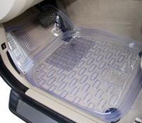 5 teile/satz Transparente Auto Fußmatten Auto Rutsch feste Fuß matte Mit PVC Pad Auto Matte Großhandel Universal