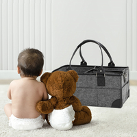 Sac de rangement en feutre recyclé gris, système de compartimentation, écologique, vente en gros, logo personnalisé, direct usine, sac fourre-tout de rangement