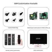 Téléviseur intelligent sans cadre de 32, 50, 55, 75 pouces, norme européenne, certifié CE RoHS, OEM ODM, télévision LED pour l'Europe, vente en gros