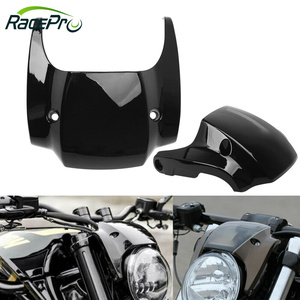 RACEPRO per moto Gloss nero copri carenatura faro anteriore corto per <span class=keywords><strong>Harley</strong></span> per <span class=keywords><strong>V</strong></span>-<span class=keywords><strong>Rod</strong></span> per Night <span class=keywords><strong>Rod</strong></span> muscolo 2002-2017 - Product Image 2