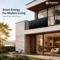 Kit Surya Balkon Plug & Play 1600W 4 MPPT Micro Inverter 240W Panel Surya Mono Fleksibel WiFi Sistem Surya Rumah Tangga