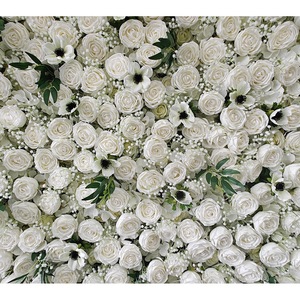 Romantic Dreamy <b>Artificial</b> Rose Wall Panel Handmade High Simulation Wedding Decor Reusable Recyclable - Product Image 5