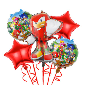 Juego de globos de aluminio <span class=keywords><strong>Sonic</strong></span> con diseño <span class=keywords><strong>Sonic</strong></span> Speedster-Cinco piezas para decoración de fiesta de <span class=keywords><strong>cumpleaños</strong></span>. - Product Image 6