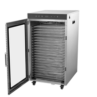 Industriële roterende dehydrator van roestvrij staal voor fruit, 20 trays, enkelzones, elektrisch gebruik