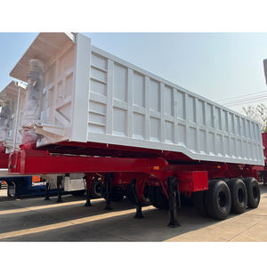 3 essieux 4 essieux en forme de U avant hydraulique benne semi-remorque pour basculer le sable de pierre - Product Image 1