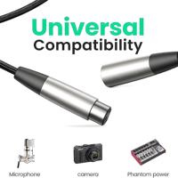 Câble micro XLR en Nylon fin haut de gamme 0.5m-5m mince pour appareil photo reflex numérique et enregistrement d'ordinateur Application audio et microphone