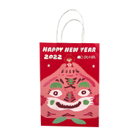 Sacs cadeaux de luxe personnalisés en papier blanc avec poignée Flexiloop, motif feuille rose gaufré, en matériaux recyclés, pour cadeaux et artisanat
