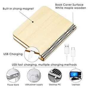 Creativo led colorato di legno pieghevole ha condotto la luce di notte <span class=keywords><strong>lampada</strong></span> <span class=keywords><strong>da</strong></span> <span class=keywords><strong>lettura</strong></span> tyvek libro di carta della novità della luce del libro della <span class=keywords><strong>lampada</strong></span> - Product Image 4
