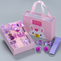 Accessoires pour cheveux de bébé, 18 pièces/ensemble, pinces à cheveux pour filles, enfants, bandeaux, serre-têtes, barrettes, boîte cadeau, mini épingles à cheveux, nœuds