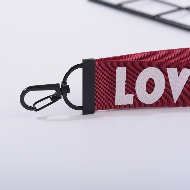 Fashionable Key Lanyard 2.5cm Wide Webbing Cloth Key Rope Black Pink Man Woman Anti-lost Key Chain for Car Key ID Card Phone Image 2