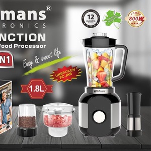 Procesador de Alimentos Versátil <span class=keywords><strong>4</strong></span> en <span class=keywords><strong>1</strong></span>, Licuadora Profesional de <span class=keywords><strong>1</strong></span>.8L y 800W con Molinillo de Especias y Control de Velocidad Variable para el Hogar - Product Image 2