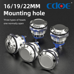 Trung Quốc thép không gỉ pushbutton 16mm không thấm nước kim loại thiết lập lại push button momentary thường mở chuyển đổi - Product Image 2