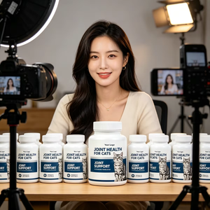 อาหารเสริมบำรุงข้อต่อสำหรับแมวแบบ OEM ODM ชนิดแคปซูลโรย ช่วยบำรุงข้อต่อและสุขภาพผิวหนังและขนแมว - Product Image 3