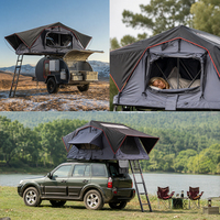 Tente de toit souple 4x4 tout-terrain quatre saisons à montage rapide, coque en alliage d'aluminium alvéolé, tissu Oxford léger et imperméable