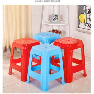 Plastic <b>Stool</b> Thickened Square Design For Living Room Or Dining <b>Table</b> Use - Product Image 4