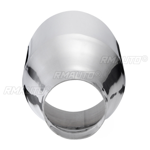 Embout d'échappement universel pour voiture 57mm-101mm, silencieux de tuyau d'échappement automobile, embout de sortie à coupe angulaire, entrée 2.25 pouces, 4 sorties - Product Image 6