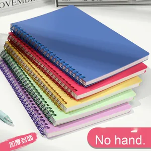 Cuaderno en espiral A5 con 80 hojas, cubierta de PVC de cuero de tapa dura, 100 páginas interiores para estudiantes universitarios, uso diario de escritura - Product Image 5
