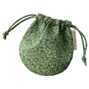 批发定制甜美可爱雏菊图案抽绳收纳袋清新小碎花布质零钱包和口红袋 - Product Image 6