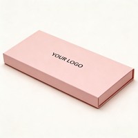 Boîte d'emballage cosmétique personnalisée avec logo, boîte cadeau magnétique de luxe rose, boîte de rangement pour bougies avec estampage à chaud