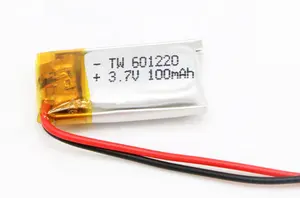 Baterai Polimer Lithium Lipo 3.7V 601220 100 MAh Isi Ulang Harga Terjangkau