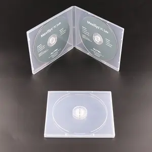 2-DVD 10MM Mini Caixa de Jóia CD Duplo Em Branco/CD Player CD PP Caso Box Titular Container
