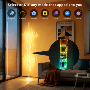 RGB Smart LED Crystal Floor <b>Lamp</b> Modern Warehouse Corner <b>Lamp</b> App <b>Remote</b> <b>Control</b> Color Changing Music CRI75 1.42M Dimmable 50000 - Product Image 5
