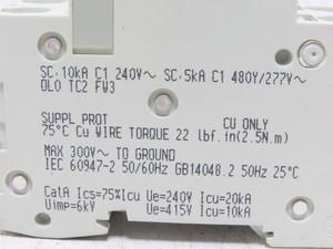 เบรกเกอร์วงจร C60 1A มัลติ 9 <span class=keywords><strong>D1A</strong></span> ของแท้ใหม่เอี่ยม 2 ขั้ว แบบราง DIN จำนวน 2 ชิ้น สำหรับ PLC - Product Image 3