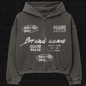 Full <b>Zip</b> Printed Hoodie for Urban Lifestyle Wear Men Graphic <b>Hooded</b> Sweatshirt Oversized <b>Zip</b> Up Hoodie for Casual Street Fashion - Product Image 6