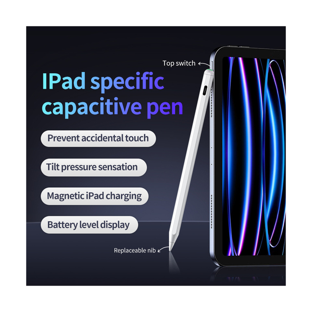 For Pencil 2nd Generation Custom Logo Stylus Pens Palm Rejection Active Capacitive Technology Magnetic Attraction 10 Hours