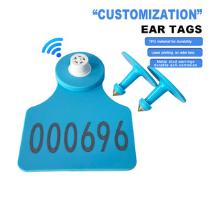 Haute qualité oreille animaux étiquettes vache mouton chèvre étiquette d'oreille tpu animal étiquette d'oreille avec puce intelligente RFID - Product Image 1