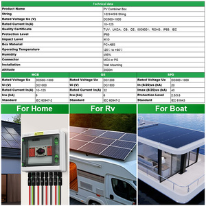 Cnlonqcom DC 500V 1 trong 1 ra <span class=keywords><strong>PV</strong></span> Combiner box với MCB và SPD IP65 hộp chống thấm nước 4 cách cho năng lượng mặt trời hệ thống - Product Image 2