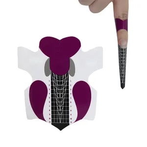 Nail Form Tip Butterfly Extension Gel Form Roll Nail Art Paper Form PVC Sticker Long 500 Pcs 100pcs as Follow Pvc+paper 1 Rolls