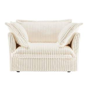 Sillón Individual Profundo y Cómodo con Funda Elástica y 1 Cojín Grande <span class=keywords><strong>para</strong></span> Respaldo, 2 Cojines Grandes Decorativos, Sofá Cómodo <span class=keywords><strong>para</strong></span> Sala <span class=keywords><strong>de</strong></span> Estar - Product Image 5