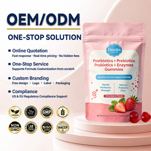 Gomitas Probióticas para Niños OEM Peach 2 Billion CFU Multi-Strain, para la Salud Digestiva e Inmunológica del Intestino de los Niños, Sin GMO, Venta al Por Mayor - Product Image 1