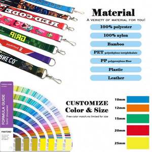 Customized Promotional Polyester Lanyard with Logo Neck Printing Sublimation Includes <b>Hook</b> Accessories - Product Image 2