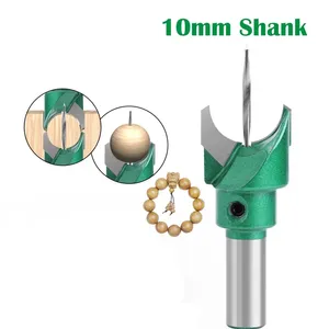 Mata <span class=keywords><strong>Router</strong></span> Shank 10mm manik-manik Buddha, mata bor manik-manik kayu karbida pemotong penggilingan bola untuk peralatan tangan ujung kayu 6-20mm - Product Image 2