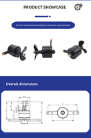 Moteur amphibie brushless propulseur sous-marin étanche jet boat mini moteur efoil kitboat